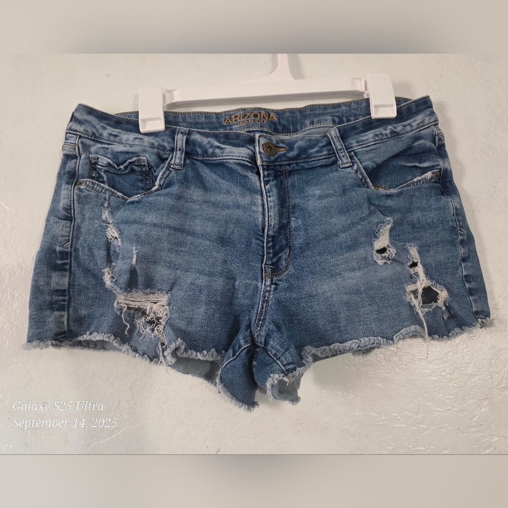 Arizona Jean Company Women's Distressed Denim Shorts